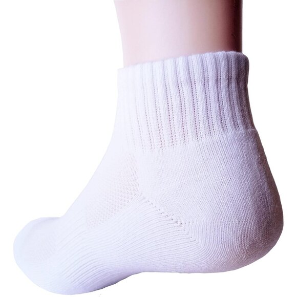 🆕Women White Cotton Athletic Socks 4/6 Pairs Anti-Blister Running Tennis - Picture 5 of 7